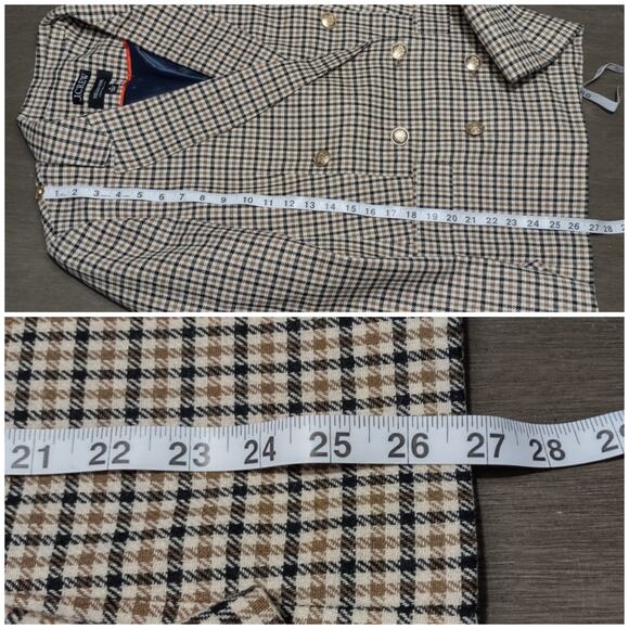 J. Crew Brynn Double Breasted Blazer Jacket in Plaid Italian Wool Blend size 10 - Picture 7 of 16